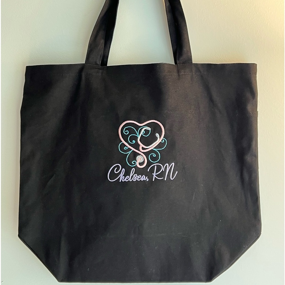 Embroidered Nurse Tote bag. Great gift for Mother’s Day., &  includes Nurse name